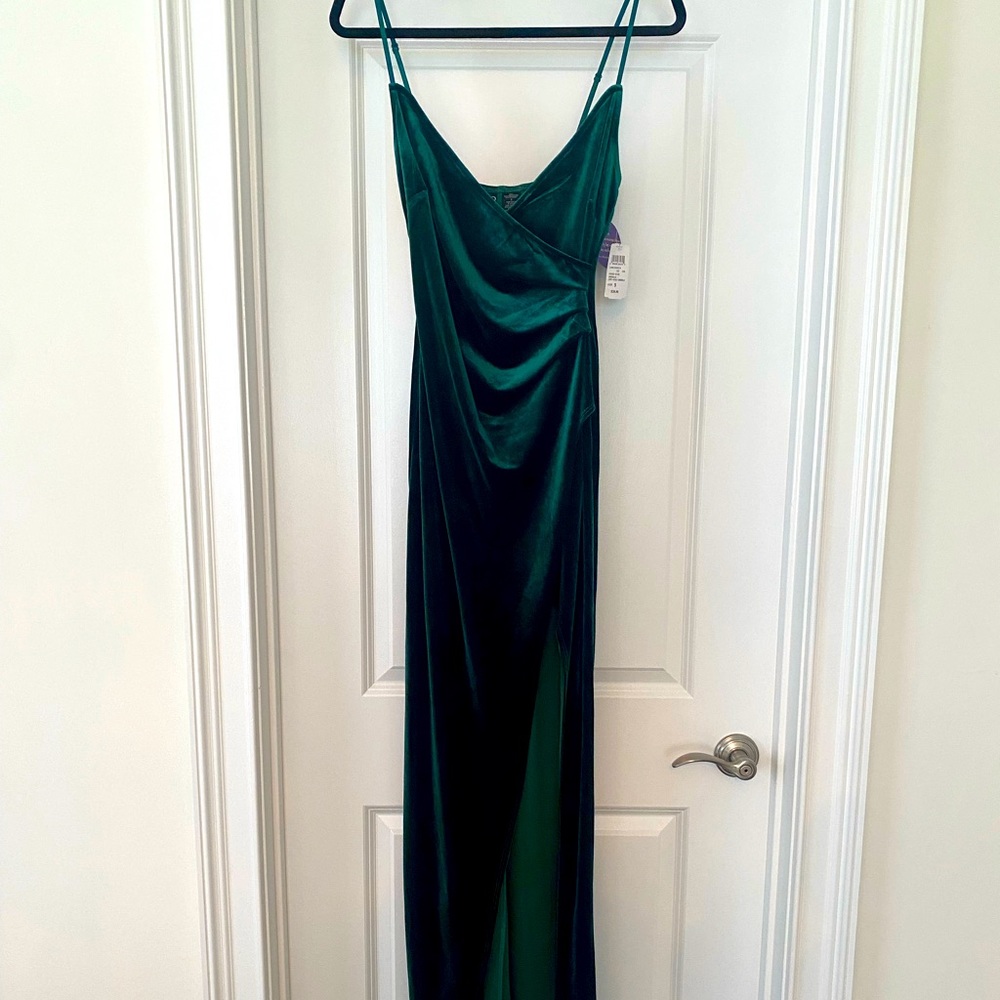 Velvet green gown!